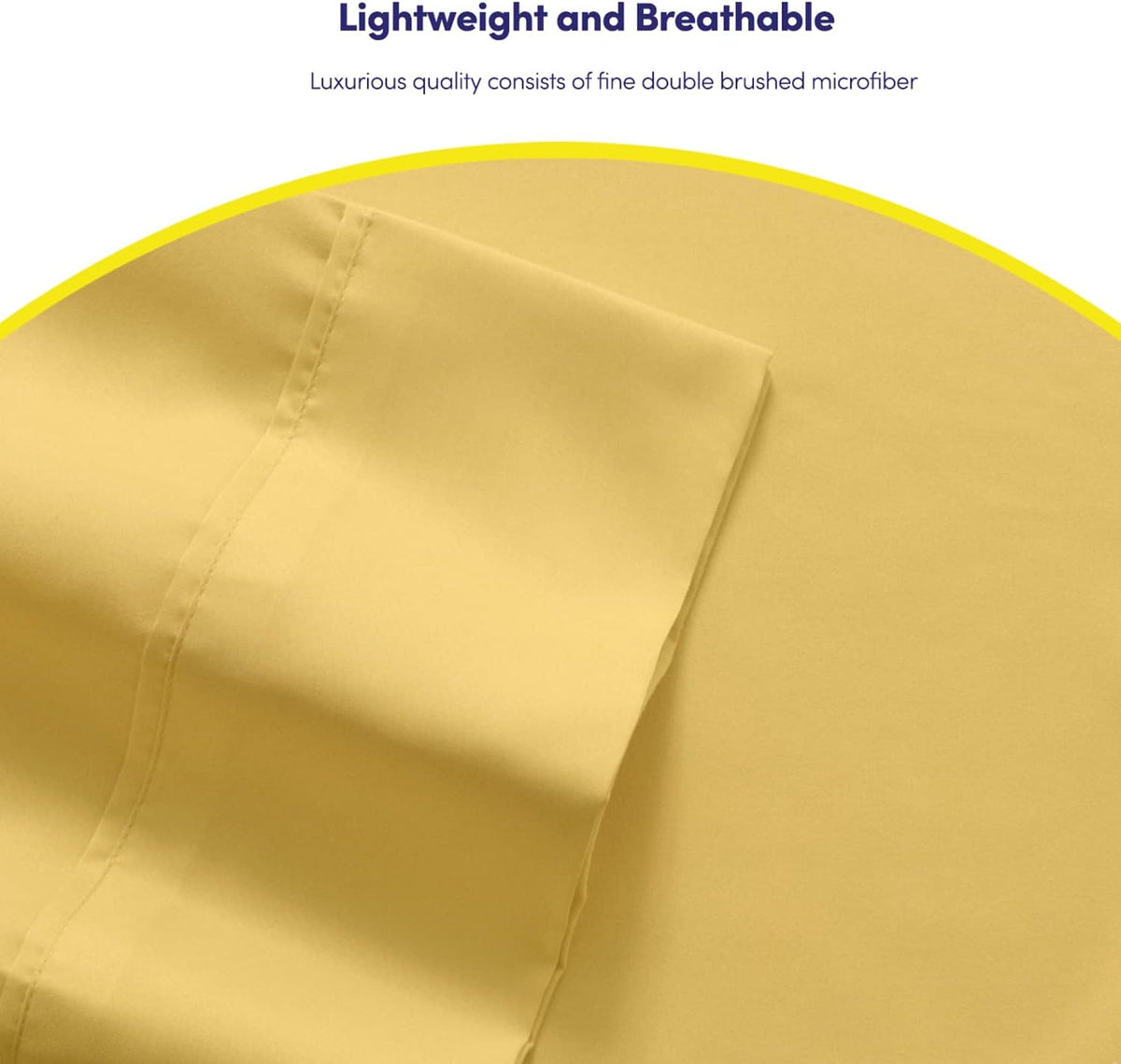 Full Size Bed Sheets - 6 Piece 1500 Supreme Collection Fine Brushed Microfiber Deep Pocket Full Sheet Set Bedding - 2 Extra Pillow Cases, Great Value, Full, Yellow