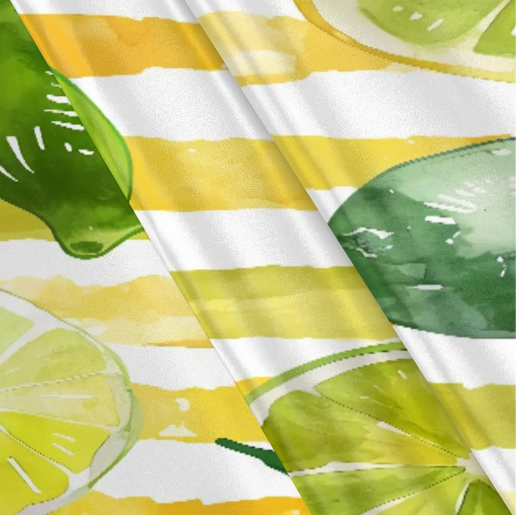 Yellow Striped Lemon Satin Pillowcase for Hair and Skin Pillow Cases Standard Size Soft Cooling Satin Pillow Covers with Zipper for Men Women 20x26 Inches