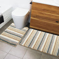2 Piece Bathroom Rug Set, Non-Slip Microfiber Bath Mat