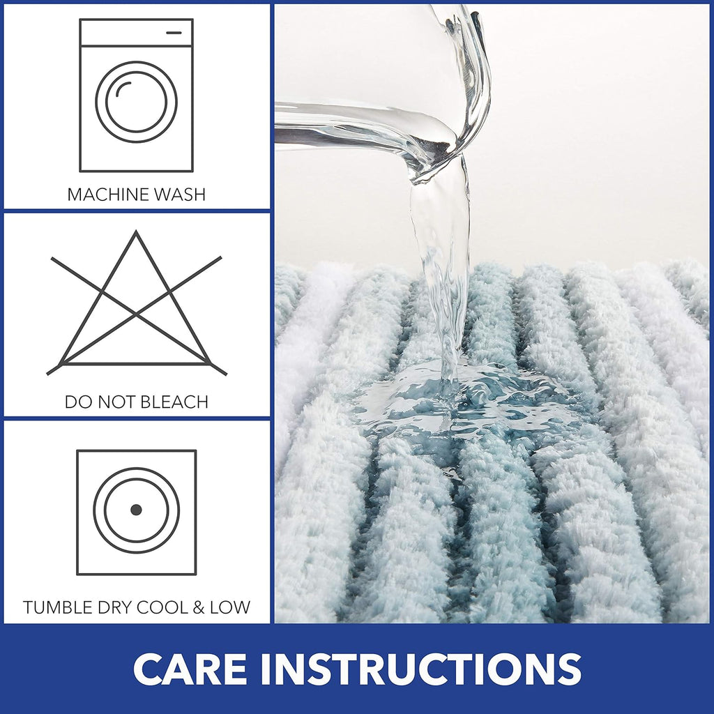 Striped Bathroom Rug Mat, Super Soft Extra Absorbent Shag Bath Mat Rug, Perfect Plush Carpet Mat for Shower and Bathroom, Machine Washable, Non Slip, 27”x48” Yellow