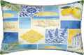 Satin Pillowcase for Hair and Skin, Blue Yellow Lemon Beach Silky Pillow Cover with Hidden Zipper, Queen Size 20x30 Inch Cooling Breathable Pillow Covers for Bedroom Sofa